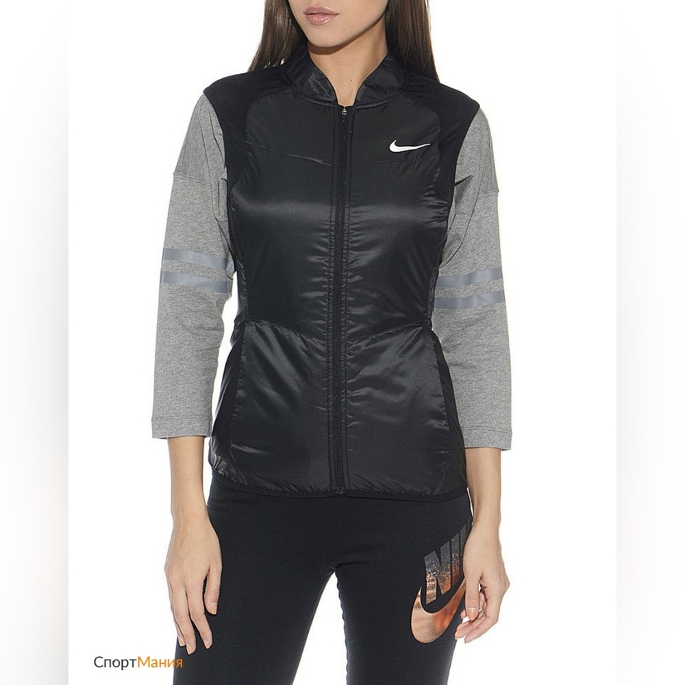 Nike Women's Black Lightweight polyfill Running Vest Xs